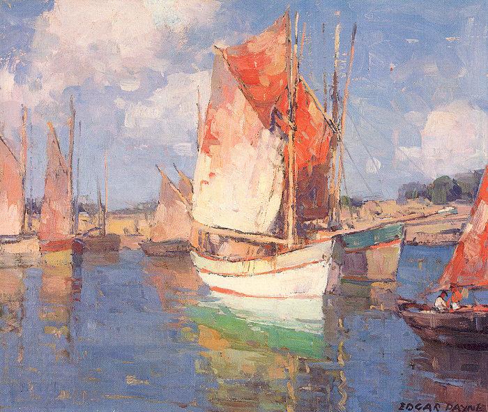 Payne, Edgar Alwin Brittany Boats China oil painting art